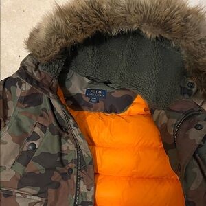 Polo by Ralph Lauren Kids Camo and Orange Puffer Jacket